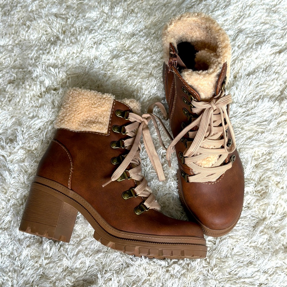 Fuzzy Ankle Boots